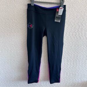 Under Armour NWT Girls HeatGear Kids Black Athletic‎ Leggings Size Large